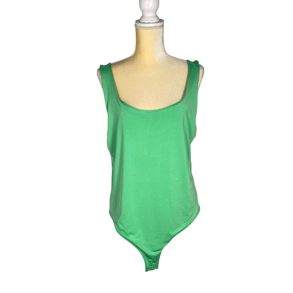 Express Body Contour Bodysuit Stretch Green Size XL